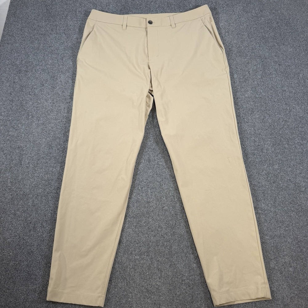Lululemon Pant Mens 36x31 Tan Khaki ABC Slim Fit Warpstreme Chino Commuter